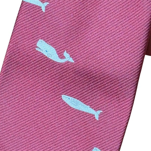 Burgundy Whale Sperm Humpback Nautical Mens Tie The Country Store of Concord Vtg - Picture 2 of 5